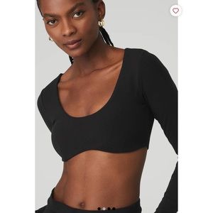 ALO Yoga Ribbed Defined Long Sleeve Bra